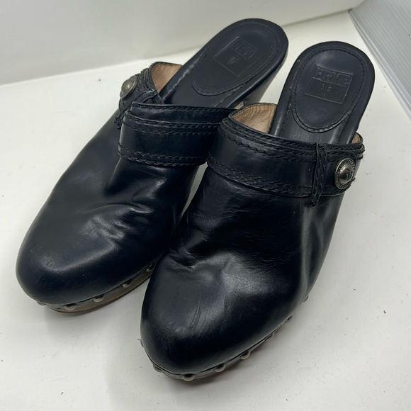 Frye Leather Clogs, Size 7, Worn Once - Picture 1 of 6